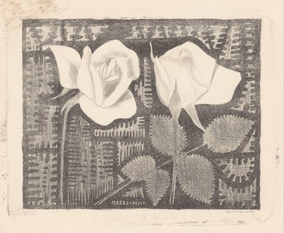 Két rózsa alkotó: Samuel Jessurun de Mesquita (signed by artist)