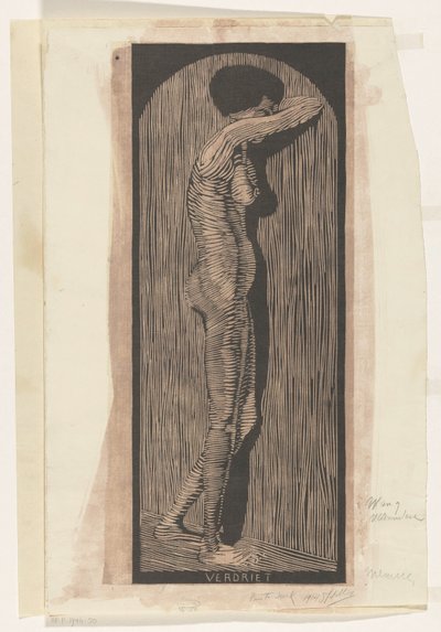 Verdriet (eredeti cím a tárgyon) alkotó: Samuel Jessurun de Mesquita (signed by artist)