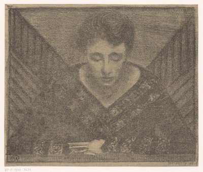 V-nyakú nő alkotó: Samuel Jessurun de Mesquita (signed by artist)