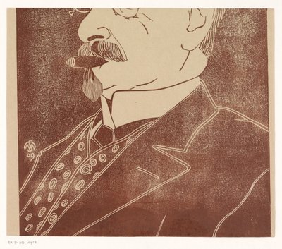 Egy ismeretlen férfi portréja szivarral alkotó: Samuel Jessurun de Mesquita