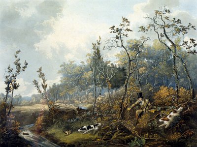 Woodcock Shooting, metszett H.C. Pyall alkotó: Samuel John Egbert (after) Jones