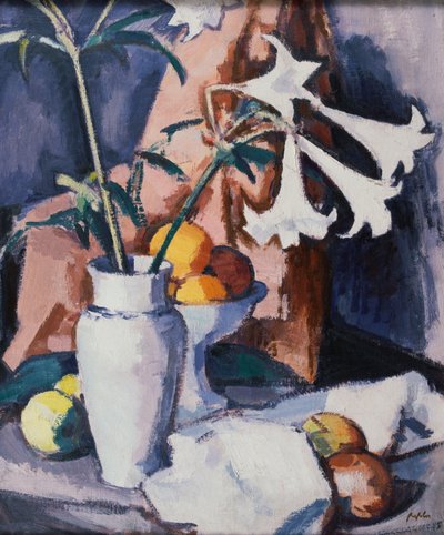 Madonna liliomok, 1926 körül alkotó: Samuel John Peploe