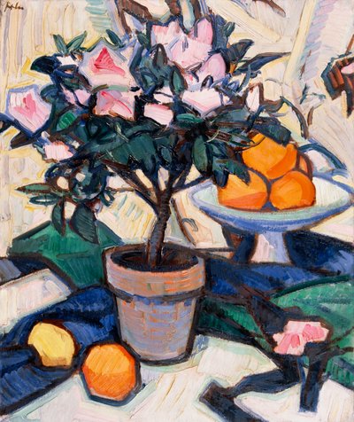 Rózsaszín azálea és narancsok, 1913 körül alkotó: Samuel John Peploe