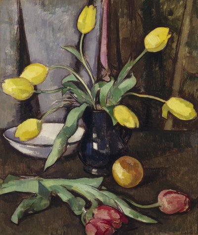 Csendélet tulipánokkal (olaj, vászon) alkotó: Samuel John Peploe