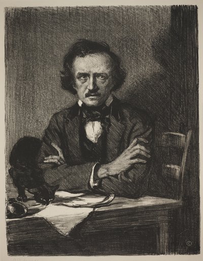Edgar Allan Poe (litho) alkotó: Samuel Johnson Woolf