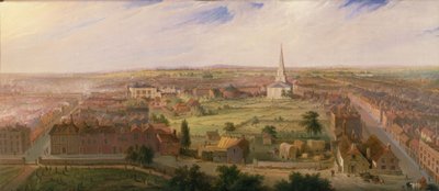 Birmingham a Szent Fülöp-templom kupolájából, 1821 alkotó: Samuel Lines