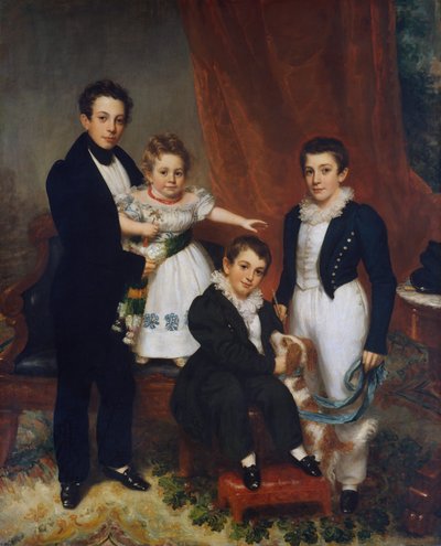 The Knapp Children, kb. 1833-34. alkotó: Samuel Lovett Waldo