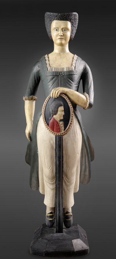 Szoborfej modellje, 1800 körül (festett fa) alkotó: Samuel McIntire
