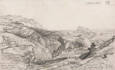 Oldal egy Cornish Sketchbookból: Cornwall 32 alkotó: Samuel Palmer