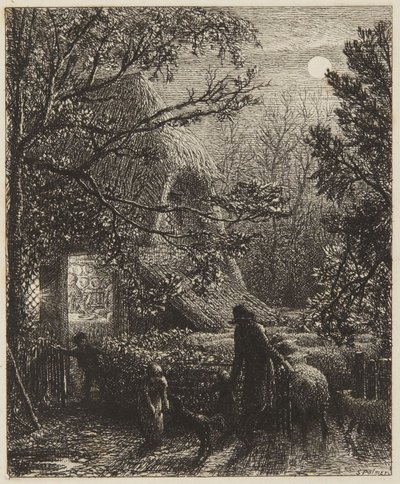 Karácsony, avagy az utolsó juh beterelése alkotó: Samuel Palmer