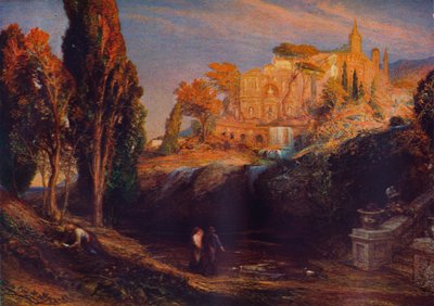 "Emily és Valancourt a Chateau Le Blancban: Lady Foix hall Dr. Foixtól, Udulpho rejtelmei" alkotó: Samuel Palmer