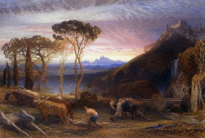 Illusztráció Milton Lycidas című művéhez, 1864 körül (akvarell testszínnel kiemelve) alkotó: Samuel Palmer