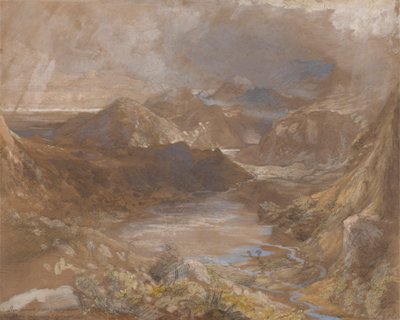 Llwyngwynedd és Llyn-y-dina egy része Capel Curig és Beddegelert között, Észak-Wales alkotó: Samuel Palmer