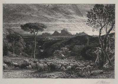 A hajtás kinyitása alkotó: Samuel Palmer