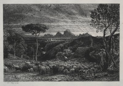 A hajtás kinyitása, 1880. alkotó: Samuel Palmer