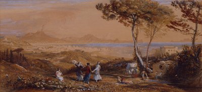 A Nápolyi-öböl (akvarell papíron) alkotó: Samuel Palmer