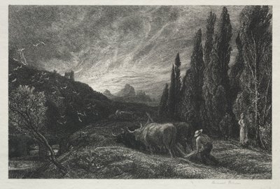 A korai szántó. alkotó: Samuel Palmer
