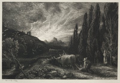 A korai szántó, 1861 előtt. alkotó: Samuel Palmer