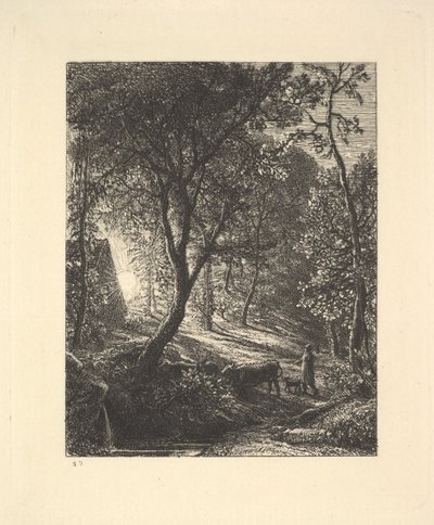 The Herdsmans Cottage, avagy naplemente, 1880. alkotó: Samuel Palmer