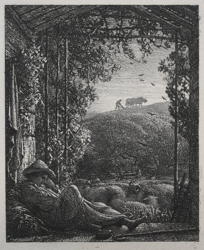 Az alvó pásztor, 1857. alkotó: Samuel Palmer
