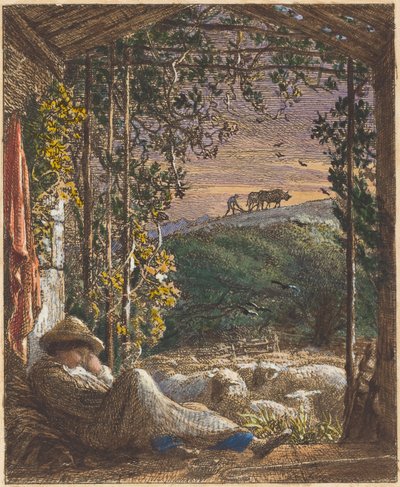 Az alvó pásztor; Kora reggel alkotó: Samuel Palmer