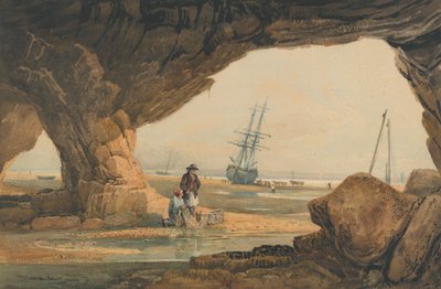 Tengerparti jelenet Plymouth közelében alkotó: Samuel Prout