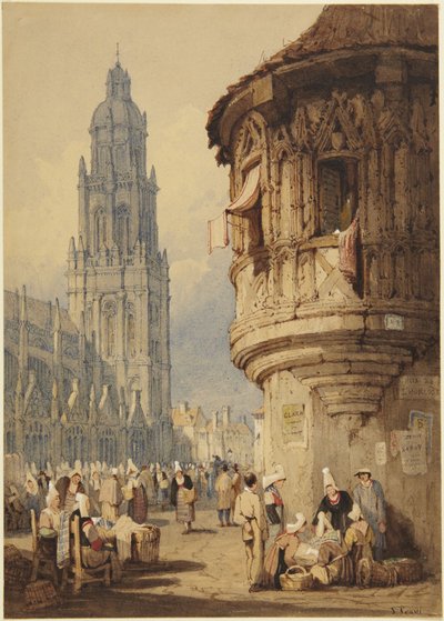 Piaci jelenet alkotó: Samuel Prout