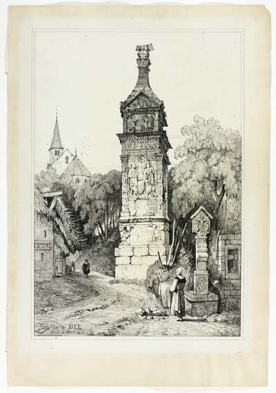 Római oszlop Igelen alkotó: Samuel Prout