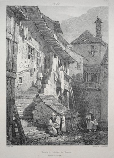 A Baume-i apátság romjai. A Bíróság belseje alkotó: Samuel Prout