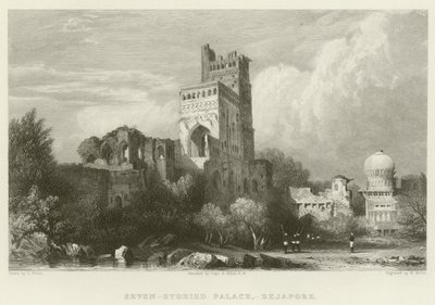 Hétemeletes palota Bejapore-ban alkotó: Samuel Prout