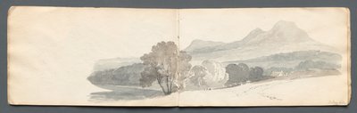 Vázlatfüzet: Eildon Hills, 1814. alkotó: Samuel Prout