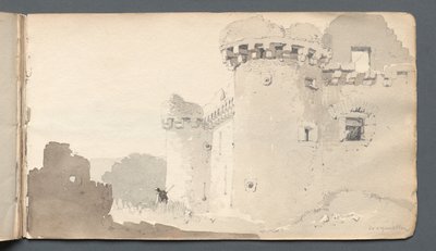 Vázlatfüzet: "Romos kastély" alkotó: Samuel Prout