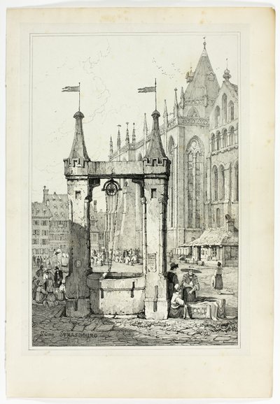 St Omer, Strasbourg, a Flandriában és Németországban készült vázlatok fakszimiléi alapján alkotó: Samuel Prout