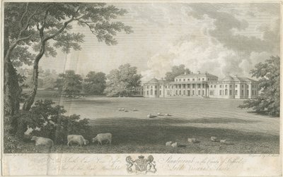Shugborough Hall: metszet, nd [c 1802] alkotó: Samuel Rawle