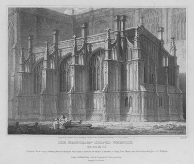 A Beauchamp-kápolna, Szent Mária-templom, Warwick (metszet) alkotó: Samuel Rawle