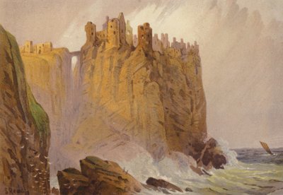 Írország északi részén, Dunluce kastély (színes litho) alkotó: Samuel Read