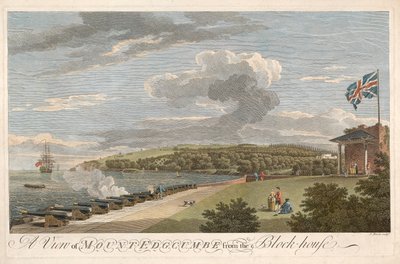 Kilátás az Edgcumbe-hegyre a Block House-ból, kocsmából. 1755. alkotó: Samuel Scott