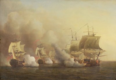 Action Off the Cape of Good Hope, 1757. március 9 alkotó: Samuel Scott