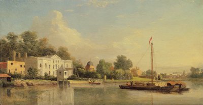 Alexander Pope (1688-1744) villája, Twickenham, 1759 körül (olaj, panel) alkotó: Samuel Scott