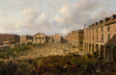 „Covent Garden Piazza and Market”, 1755 alkotó: Samuel Scott
