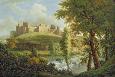 Ludlow-kastély Dinham-gáttal, délnyugat felől, 1765-69 körül (olaj, vászon) alkotó: Samuel Scott