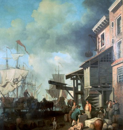 Régi vámház rakpart festménye, 18. század alkotó: Samuel Scott