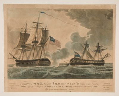 H. B. M. macedón fregatt elfogása?Egyesült Államok alkotó: Samuel Seymour