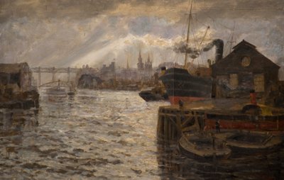 A Tyne magas szintű híddal, 1920 alkotó: Samuel Sykes