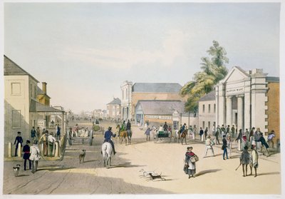 Hindley Street az adelaide-i King William Street sarkáról alkotó: Samuel Thomas Gill