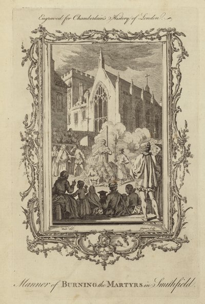 A mártírok elégetésének módja Smithfieldben alkotó: Samuel Wale