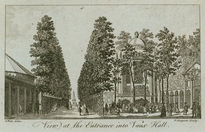 Kilátás a londoni Vauxhall Gardens bejáratára alkotó: Samuel Wale