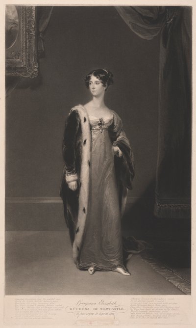 Georgiana Elizabeth Newcastle hercegnője alkotó: Samuel William Reynolds