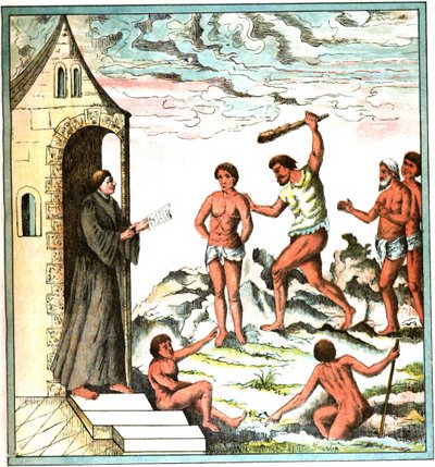 Champlain Nyugat-India LXI. tábla - Az indiánok elbeszélése alkotó: Samuel de Champlain