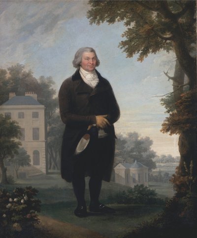 Úriember a háza körül alkotó: Samuel de Wilde